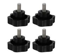 OFFIGAM Perillas de Estrella de Plástico Tornillo Roscado M8 X 16 MM Diámetro 46 MM Mango Hexagonal Ergonómico Juego de 4 Piezas para Sujeción Industrial y Control Mecánico