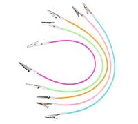 OFFIGAM Pinzas para Babero de Silicona Seguras y Elásticas Color Aleatorio Soporte para Cordón Facial 5 Piezas Ligeras, Ideales para Alimentación y Salón de Belleza