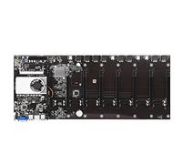 OFFIGAM Placa Base para Minería de CPU 8 Ranuras Pcie 16x, Soporte para Red, Rendimiento Silencioso y Slot Ddr3 Sodimm para Máquina Minera