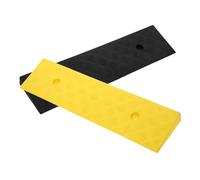OFFIGAM Rampa para Bordillos de Coche y Motocicleta, 2 Unidades, Caucho Resistente, 3 Cm de Altura, Color Amarillo y Negro, Adecuado para Entradas de Vehículos y Uso en Garaje, Rampa