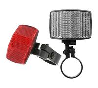 OFFIGAM Reflectores de Bicicleta de Plástico 2 Piezas, Accesorios Reflectantes para Mejorar Visibilidad en Conducción Nocturna, Fáciles de Instalar y Quitar