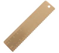 OFFIGAM Regla de Metal Beige de 12cm para Estudiantes Diseño Portátil, Fácil de Usar, Adecuado para Enseñanza y Corte Recto en Dibujo y Medición