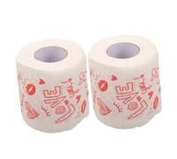 OFFIGAM Rollo de Papel Higiénico Decorativo para Baño San Valentín 2 Unidades, Papel de Seda Suave Impreso para Fiestas, Obsequio Original para Aniversario y Bodas