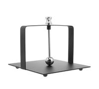 OFFIGAM Servilletero Metálico de Acero Inoxidable Grande 17,5x17,5 Cm Negro, Soporte Vertical para Servilletas de Cocina y Comedor, Porta Pañuelos Resistente para Hotel y Hogar