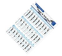 OFFIGAM Tabla De Acordes De Flauta Para Principiantes Guía De Dedos Para Clarinete Tabla De Práctica Portátil Suministros Para Practicar Acordes De Flauta Casa