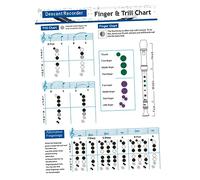 OFFIGAM Tabla de de Flauta Vertical de 8 para Principiantes de Digitación y Práctica Duradero para Estudiantes de