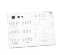 OFFIGAM Tapete Acrílico para Uñas, de Práctica en Silicona 40X30 CM para Aprendizaje de Diseño de Uñas, Herramienta para Técnicas DIY y Formación Profesional