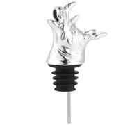 OFFIGAM Tapón Vertedor de Vino Rhino Head Animal Creativo de Aleación para Botellas Diseño Divertido para Fiestas Bares y Regalos Plateado