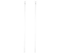 OFFIGAM Varillas Acrílicas para Cortinas 2 Unidades 43 Cm Color Blanco con Gancho para Barra de Cortina, Varilla de Tracción Manual para Persianas y Ventanas, Accesorio para Hogar