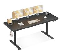 OffiGo Escritorio Regulable en Altura, Tablero de 35 mm, Escritorio eléctrico con Toma de Corriente, Escritorio de pie de 180 x 70 cm con Patas en T estables, ergonomía Oficina, Gaming, Negro