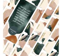 OFFILICIOUS Pestañas para libros de la Biblia - 100 pestañas de Biblia laminadas con revestimiento dorado, suaves al tacto, para estudio de la Biblia - Pestañas duraderas para la Biblia - Pestañas de