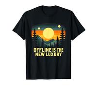 Offline es el Nuevo Camping Retro de desintoxicación Digital de Lujo Camiseta