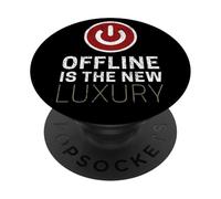Offline Is The New Luxury Decir diseño Vintage Chill PopSockets PopGrip Adhesivo
