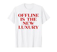 Offline Is The New Luxury, Y2k Aesthetic Trendy Quote Slogan Camiseta