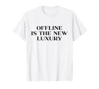 Offline Is The New Luxury, Y2k Aesthetic Trendy Quote Slogan Camiseta