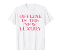 Offline Is The New Luxury, Y2k Aesthetic Trendy Quote Slogan Camiseta