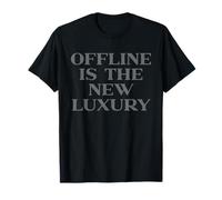 Offline Is The New Luxury, Y2k Aesthetic Trendy Quote Slogan Camiseta