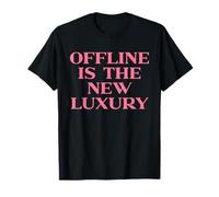 Offline Is The New Luxury, Y2k Aesthetic Trendy Quote Slogan Camiseta
