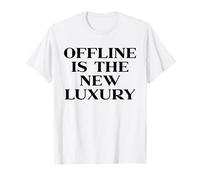 Offline Is The New Luxury, Y2k Aesthetic Trendy Quote Slogan Camiseta