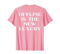 Offline Is The New Luxury, Y2k Aesthetic Trendy Slogan Back Camiseta