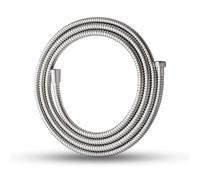 OFFO Manguera Ducha 3 Metros, Flexo Ducha con Protección Antitorsión, Manguera de Ducha de Acero Inoxidable, Conexión Estándar G1/2", Cable Ducha Universal y Flexible, Para Grifería de Baño, Plata