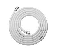 OFFO Manguera Ducha 3m,Con protección Antitorsión,Manguera de Ducha de PVC,Flexo Ducha de alta presión de Repuesto,Para Grifería de Baño,Blanco Mate