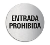 OFFORM DESIGN Señal Entrada prohibida Pictograma en Acero INOX Ø 100 mm No.7737