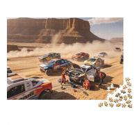 Offroad Rally 1000 Piezas Jigsaw Puzzle Recycled Desert Rally Senior Puzzles Juego de Fiesta Props Desarrolla la Inteligencia de los Niños Educativo Fun 52x38cm/1000pcs