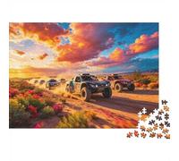 Offroad Rally 1000 Piezas Jigsaw Puzzles Recycled Desert Rally Senior Puzzles Family Gaming Time Props Juego de Fiesta Props para Adultos and Age 10 Up 38x26cm/1000 Piezas