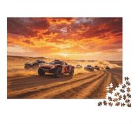 Offroad Rally Jigsaw Puzzle 1000 Piezas Reciclable Material Racing Trucks Puzzles para Adultos Family Gaming Time Props Interesante Juego en Familia for Women 38x26cm/1000 Piezas