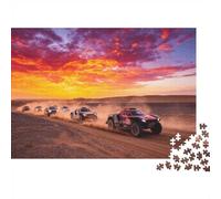 Offroad Rally Jigsaw Puzzle 1000 Piezas Recycled Paper Racing Trucks Puzzles para Adultos Divertido y Estimulante Juego en Familia Regalo de Festividades for Men 52x38cm/1000pcs