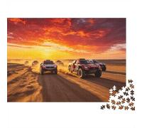 Offroad Rally Jigsaw Puzzle 1000 Piezas Recycled Racing Trucks Puzzles for Boy & Girl Juego Padre-Hijo Props Desarrolla la Inteligencia de los Niños Educativo 38x26cm/1000 Piezas