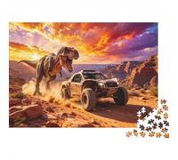 Offroad Rally Jigsaw Puzzles 1000 Piezas Recycled Dino Buggy Puzzle para Adultos Puzzle Accesorios para Juegos Impossible Hard Difficult Challenging Fun Game 52x38cm/1000pcs