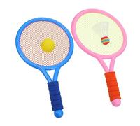 OFFSCH 1 Juego Raquetas de Bádminton para Bolas y Funda Antideslizante Juguetes de Entrenamiento para Color de Mango y Aleatorio Color Aleatorio