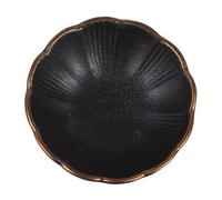 OFFSCH 1 Pc Platillo De Cerámica Pequeños Cuencos Negros Para Mojar Aperitivo Guarnición De Porcelana Estaño Bochas Barra Lata De Pan Con Tapa Fabricante De Palomitas De Maíz Gres Black