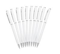 OFFSCH 10 Piezas Bolígrafos de Metal Giratorios Retráctiles para Escritura Suave Diseño Profesional y Duradero Tinta para Oficina Estudiantes y Reuniones