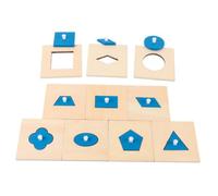 OFFSCH 10 Piezas Juguetes Sensoriales de Cognición Geométrica para Bloques de Madera con Diseño Creativo Seguro con Bordes Redondeados para Desarrollo Cognitivo y Coordinación Manual