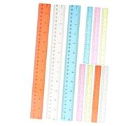 OFFSCH 10 Piezas Regla de Regla Escolar Ruler - Regla Multicolor Linda Regla de Navidad Regla de diseño geométrico Regla Digital Reglas convenientes Reglas de medicion el plastico