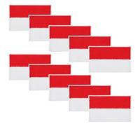 OFFSCH 10 Unidades Parche de Bandera de Indonesia Bordado en Poliéster para Planchar o Coser, Diseño Auténtico, Fácil de Almacenar, Adecuado para Gorras y Equipo Outdoor en Viajes