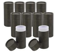 OFFSCH 10 Unidades Tubos de Cartón con Tapa Negra y Dorada para Almacenamiento de Aceites Esenciales y Bálsamos Labiales Cajas Redondas de Papel Kraft Diseño Elegante para Conservación y