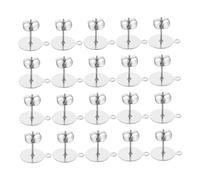 OFFSCH 100 Juegos Stainless Steel Flat Pad Earring Posts With Butterfly Backs Hypoallergenic Jewelry Findings For Diy Earrings Making Supplies