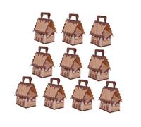 OFFSCH 10piezas Cajas De Galletas Navideñas Casita De Jengibre Cajas Para Dulces y Golosinas Para Decorar Fiestas y Compartir Familia