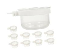 OFFSCH 10piezas Comedero y Bebedero De Acrílico para Aves De Alimentador y Dispensador De Agua para Pájaros y De Limpiar y Resistente para Jaulas De Aves y Periquitos