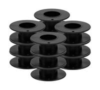 OFFSCH 12 Bobinas Vacías de Plástico Profesionales para Máquina de Coser, Accesorios de Costura Resistentes y Portátiles, Pack de 12 Unidades Negras