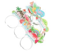 OFFSCH 12 Piezas Summer Themed Hawaiian Headbands Lightweight Flexible Party Hairbands Beach Luau Accessories