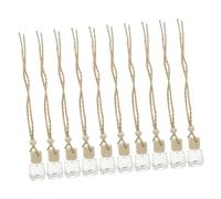 OFFSCH 15 piezas Botellas de Vidrio Colgantes para Difusor de Aceite Coche Unidades Botellas Vacías para Aromaterapia y Ambientador Diseño Diamante Transparente para Fragancias