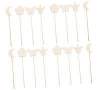 OFFSCH 16 piezas Varitas Mágicas de Madera para Bastones de Hada DIY sin Terminar para Pintar y Decorar Accesorios de Actuación Creativa