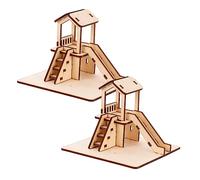 OFFSCH 2 Juegos Kit Educativo de Madera para DIY de Tobogán para Ensamblar Juguete de Aprendizaje Científico y Desarrollo para Niña