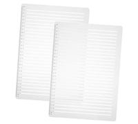 OFFSCH 2 Juegos Plantillas de Plástico para Dibujo con Guía de Líneas Rectas de Unidades con Regla Resistente y Marcadores para Escritura y Trazado Preciso