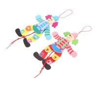 OFFSCH 2 Marionetas de Mano de Madera para Juguetes Interactivos de Marioneta Cuerda para Tirar Colores Aleatorios para Juegos y Espectáculos de Teatro de Títeres Color Color Aleatorio